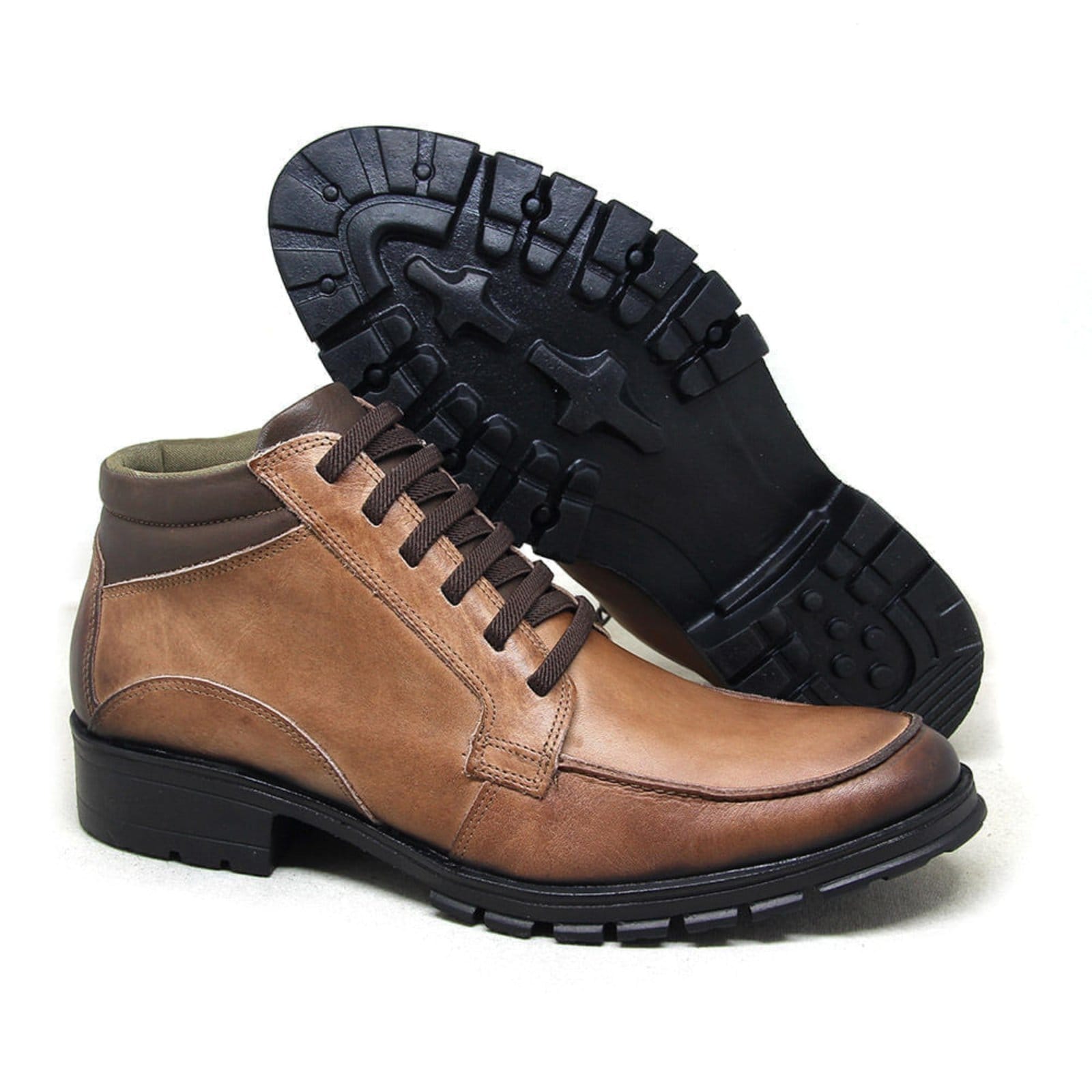 Vista 2 Coturno Rocker Couro Pinhão Terracota - ROC1360 Perlatto marrom