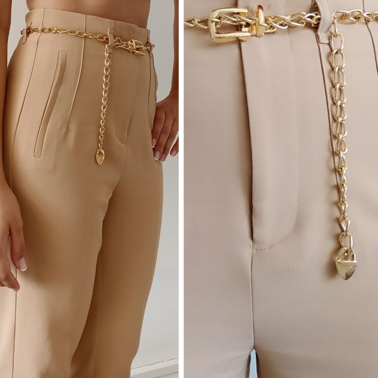 Cinto Heide Ribeiro Cinto Corrente Coração Amarelo Ouro