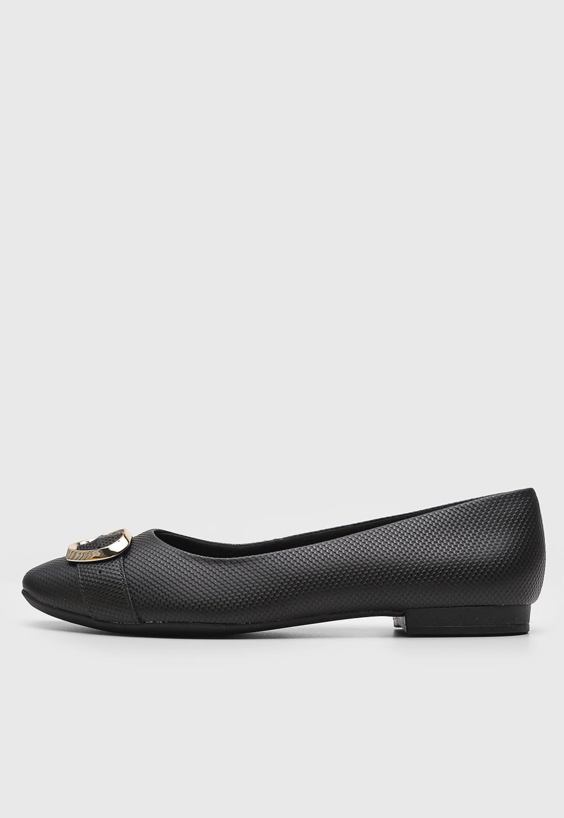 Sapatilha Feminina Usaflex Bico Quadrado Preta