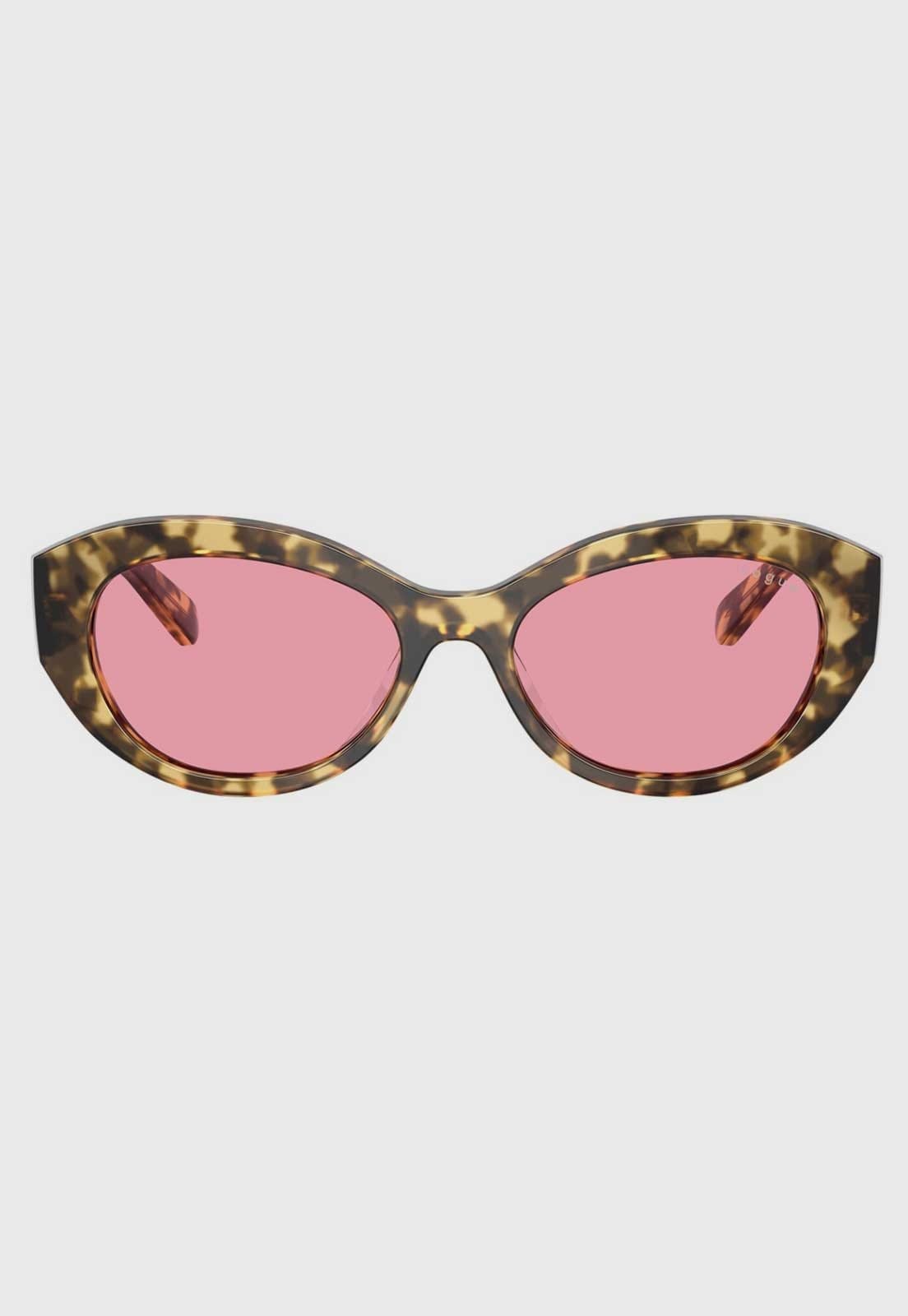 Vista 2 Óculos Feminino Vogue Gatinho Acetato Tartaruga Vogue bege