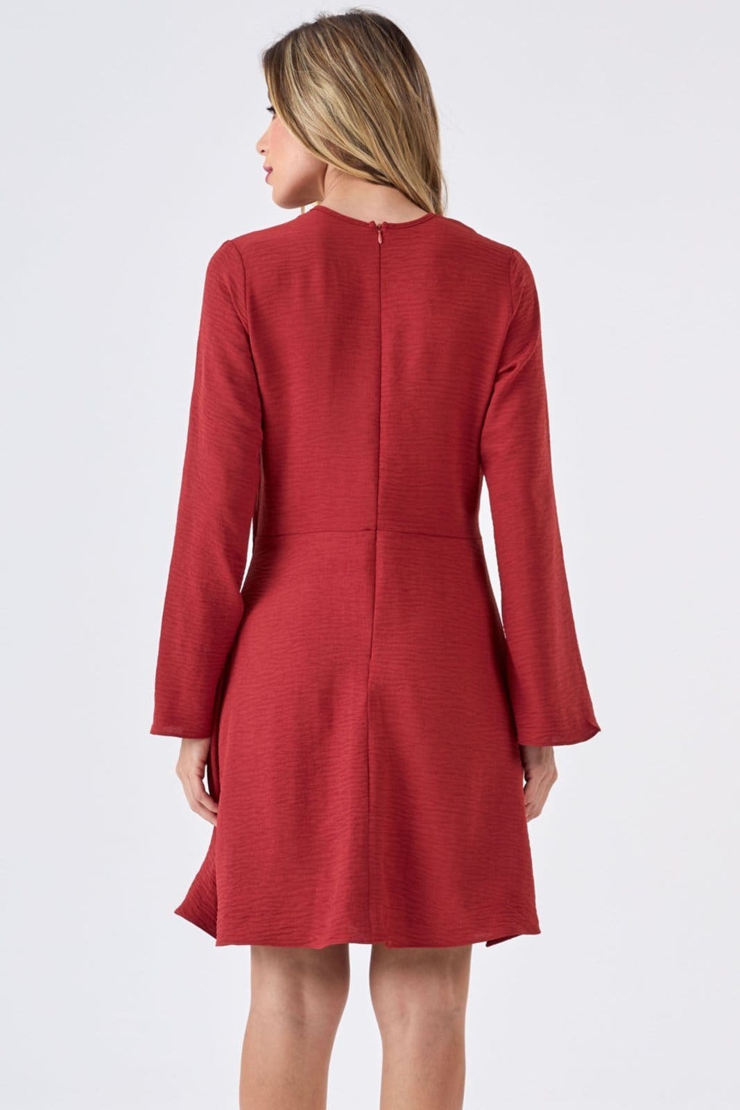 Vestido Curto PKS Com Transpasse Lateral Terracota