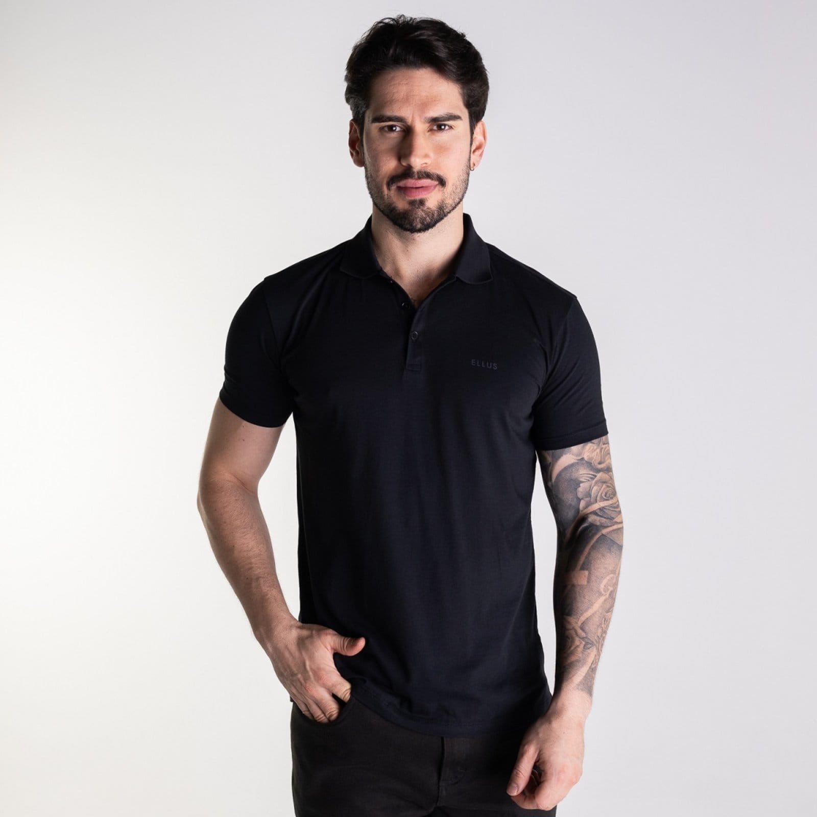 Camisa Polo Ellus Mirror Preta