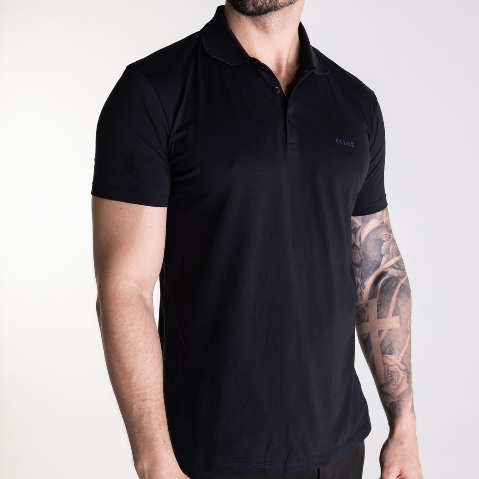 Vista 2 Camisa Polo Ellus Mirror Preta Ellus preto