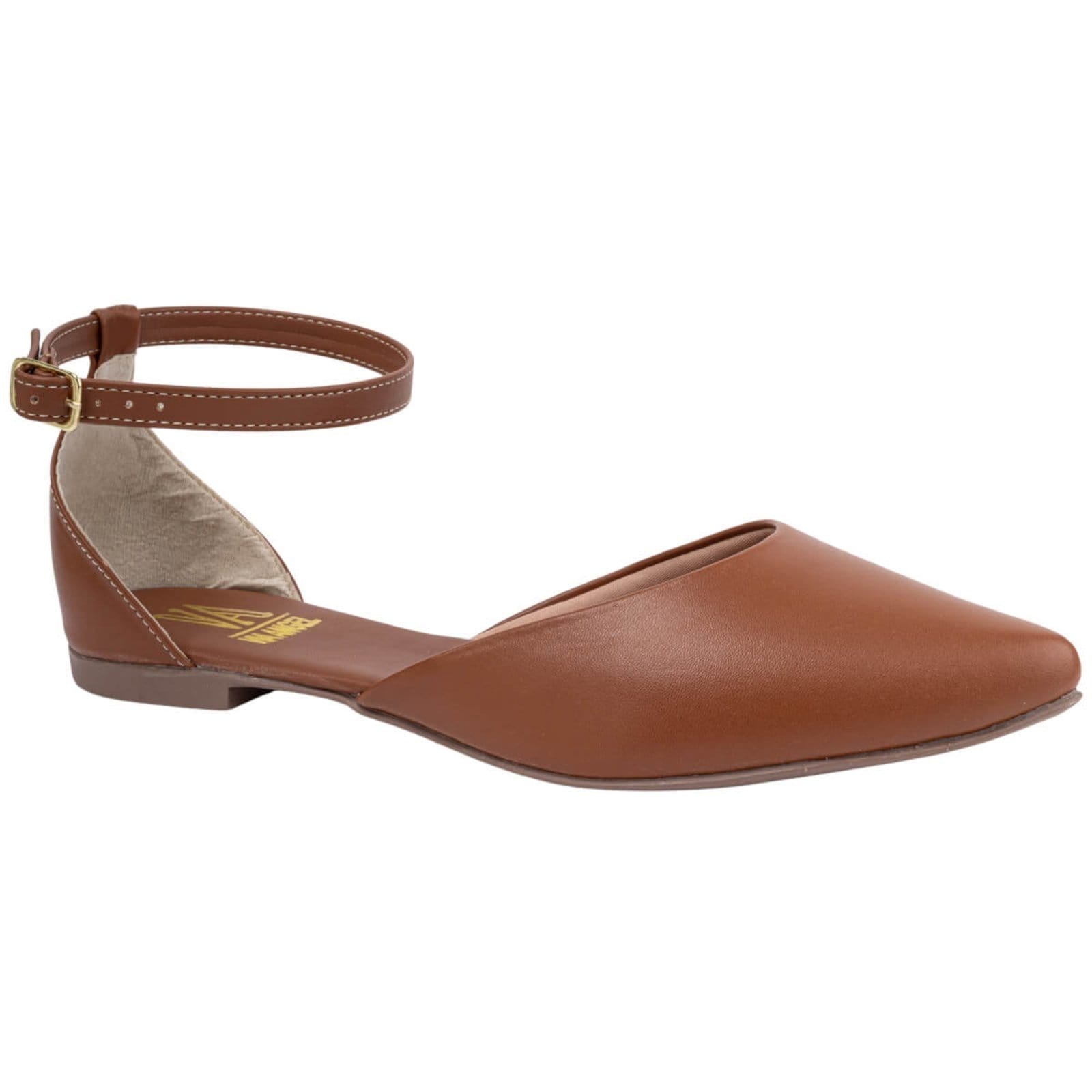 Sapatilha Salomé Feminina Bico Fino Casual Versátil Dia a Dia Confortável Via Angel 9201