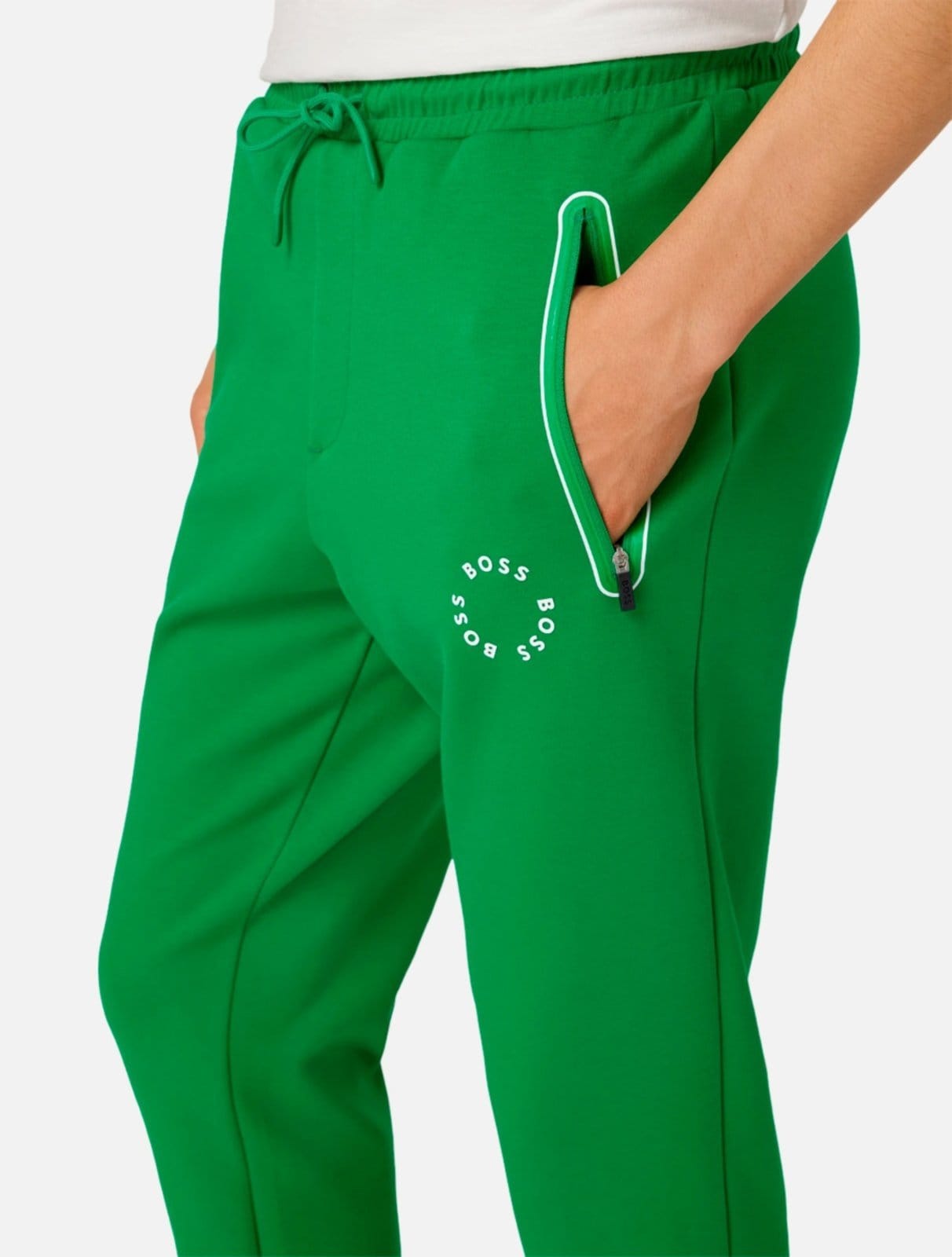 Vista 2 Calça Hugo Boss Regular Malha Hadiko 2 Hugo Boss verde