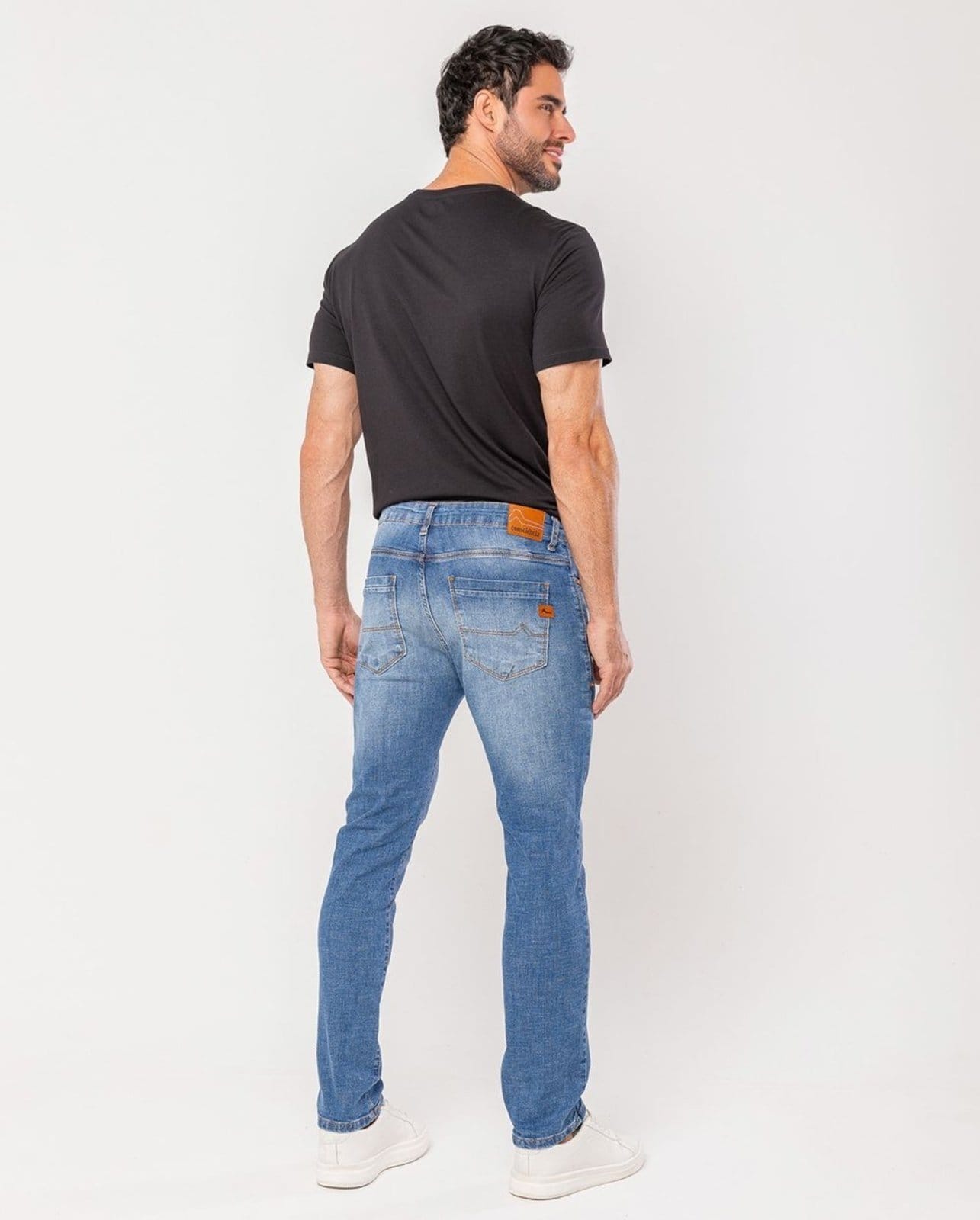 Vista 2 Calça Slim Fit Masculina 25093 Sky Médio Consciência jeans
