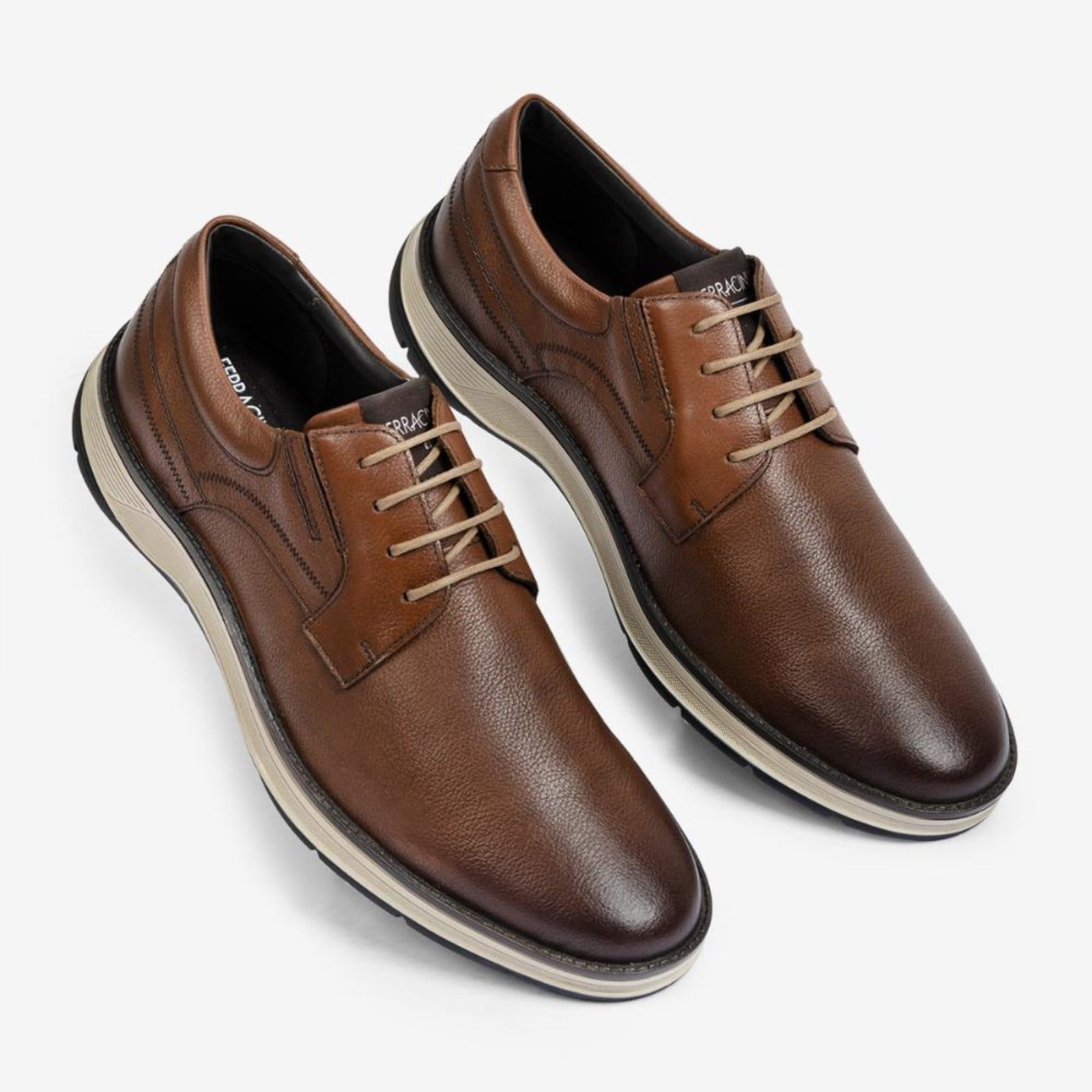 Vista 2 Sapato Casual Masculino Couro Legítimo Fluence Ferracini 5540-559J FERRACINI marrom