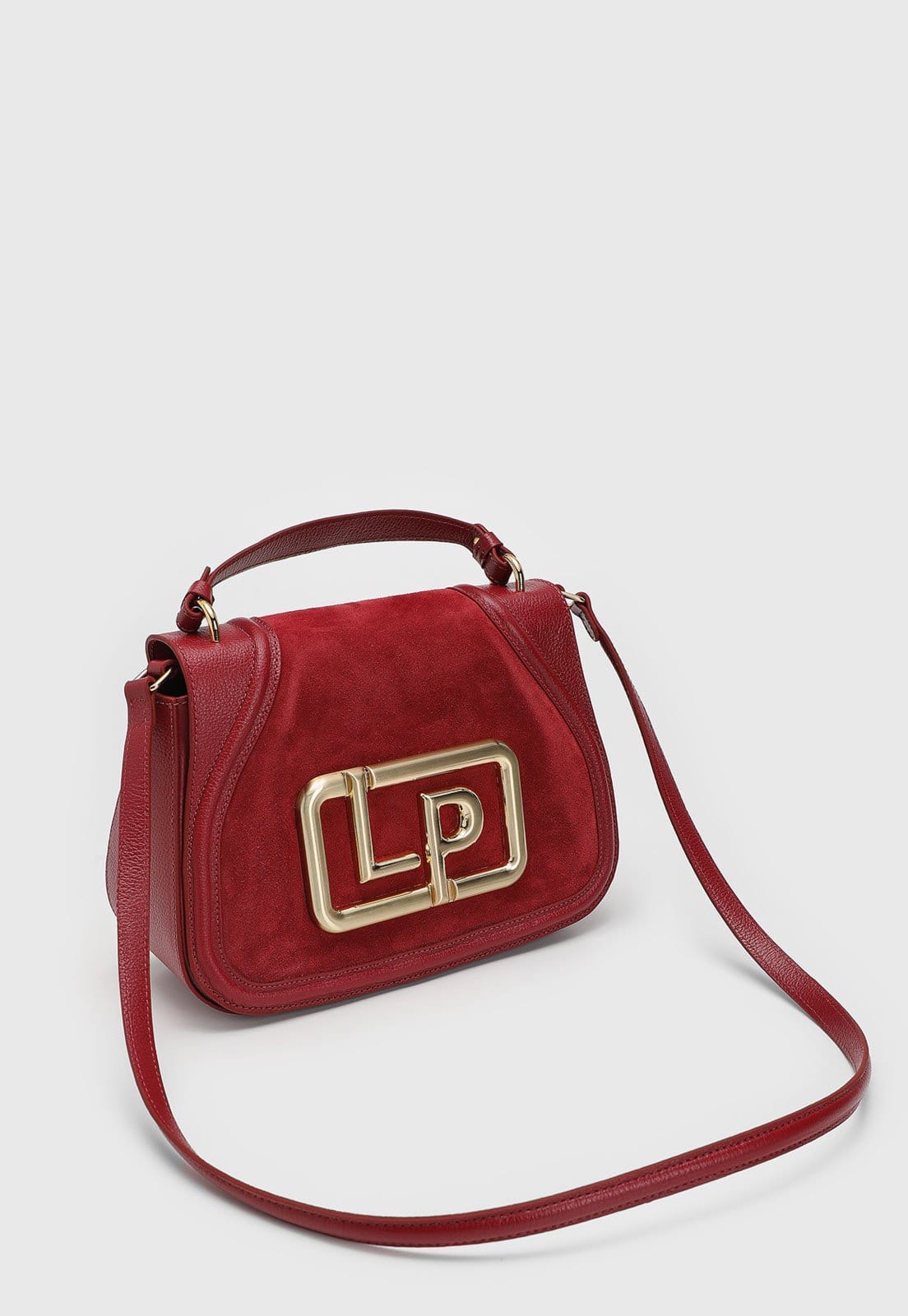Vista 2 Bolsa Tiracolo Lança Perfume Alça Dupla Vermelha Lança Perfume vermelho