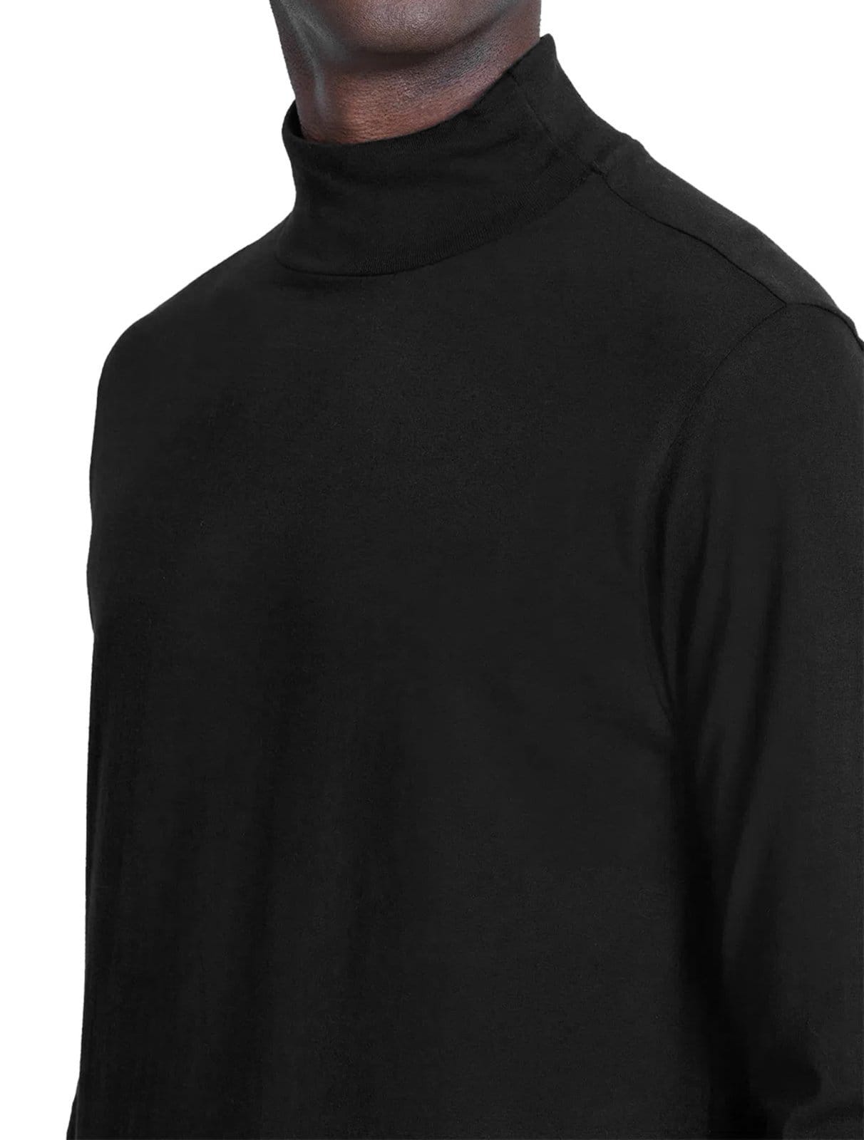 Vista 2 Blusa Aramis Masculina Manga Longa Regular Gola Alta Preta Aramis preto