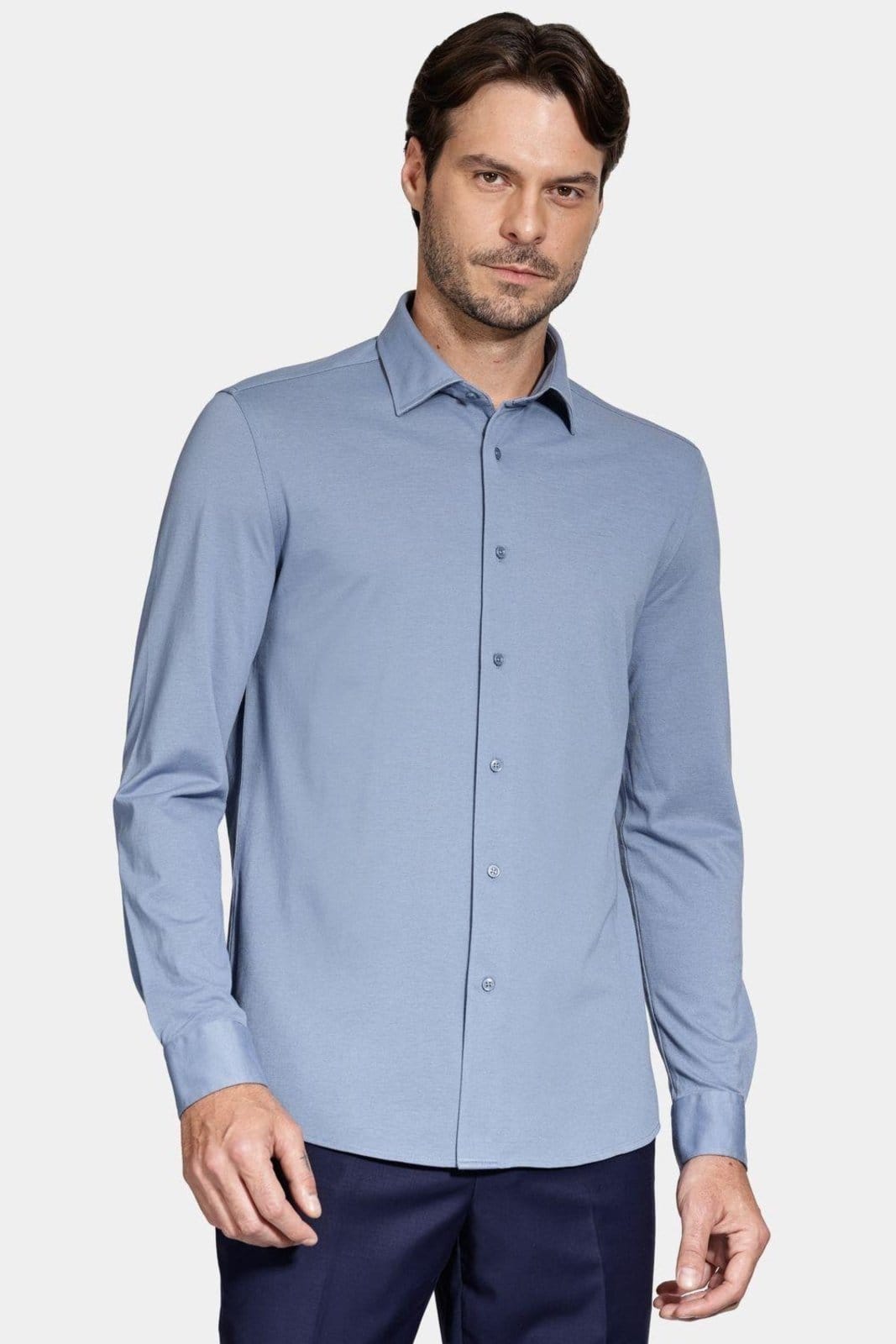 Camisa Aramis Manga Longa Slim Piquet de Malha Médio