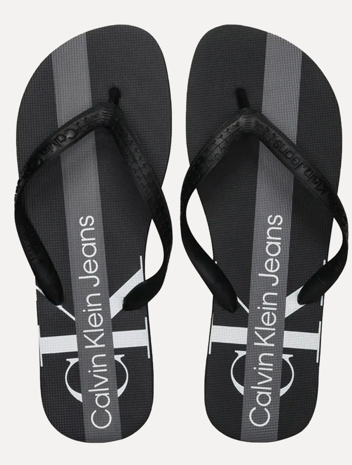 Vista principal Chinelo Calvin Klein Jeans Masculino Cadarço Basic Calvin Klein preto