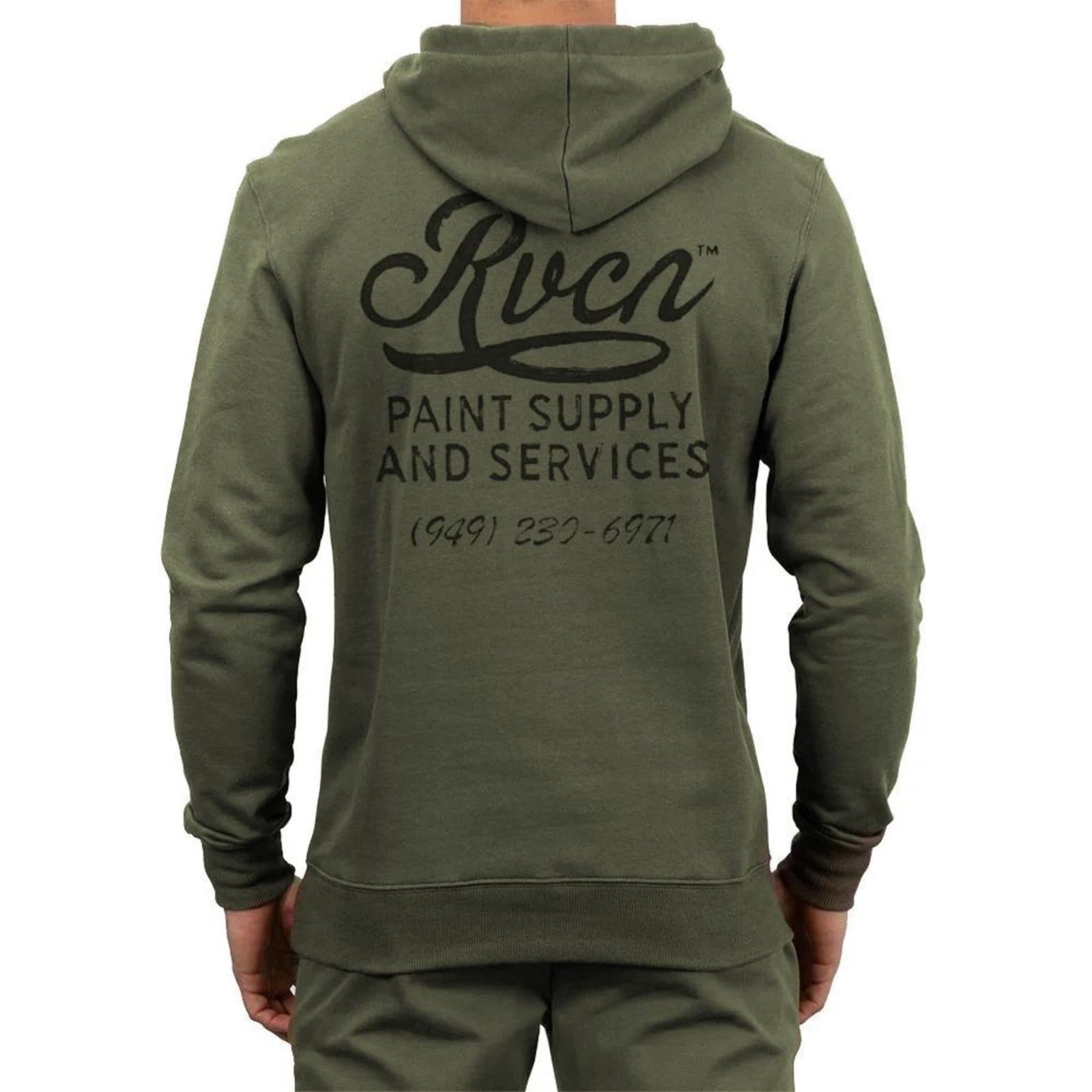 Vista 2 Moletom RVCA Canguru Paint Supply WT23 Masculino RVCA verde