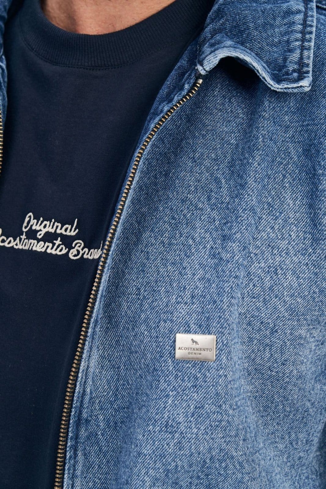 Vista 2 Jaqueta Vintage Masculina Acostamento ACOSTAMENTO MASCULINO jeans