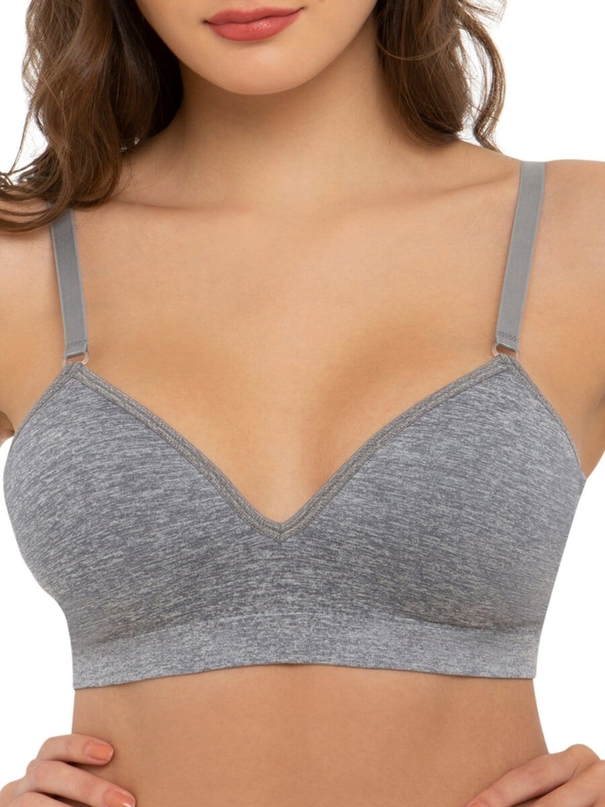 Vista 2 Kit com 2 Sutiãs sem Aro com Bojo Trifil 4935 Taça B TRIFIL cinza