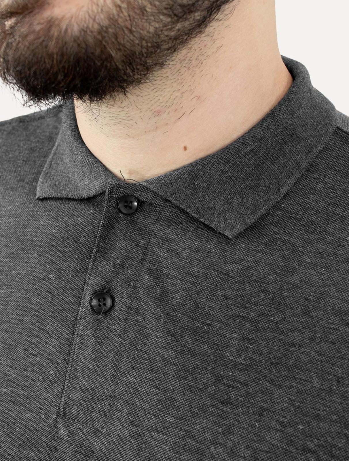 Polo Dixen Masculina Piquet Gola Lisa Chumbo Mescla - 2