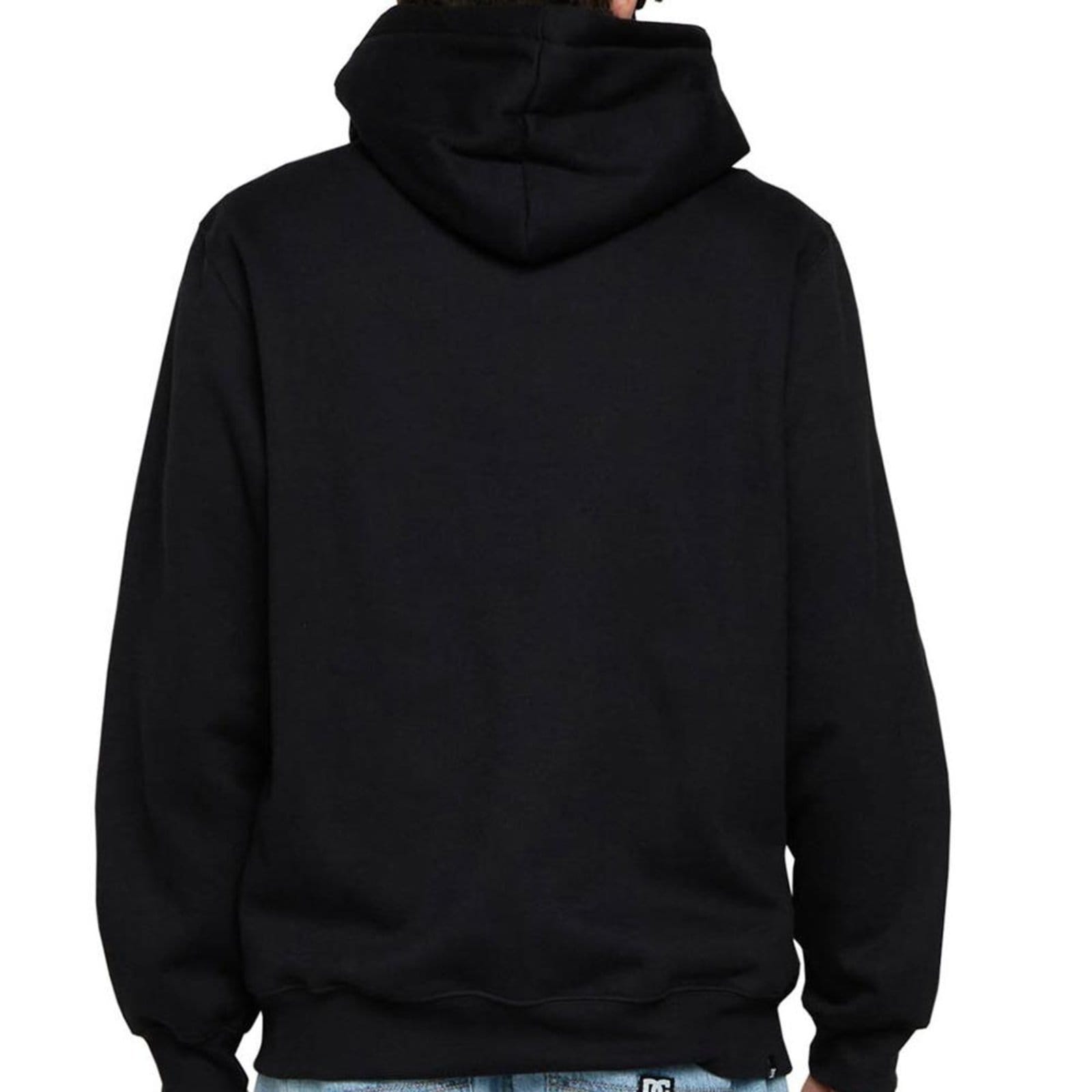 Vista 2 Moletom DC Shoes Aberto Rubber Label WT24 Masculina DC Shoes preto