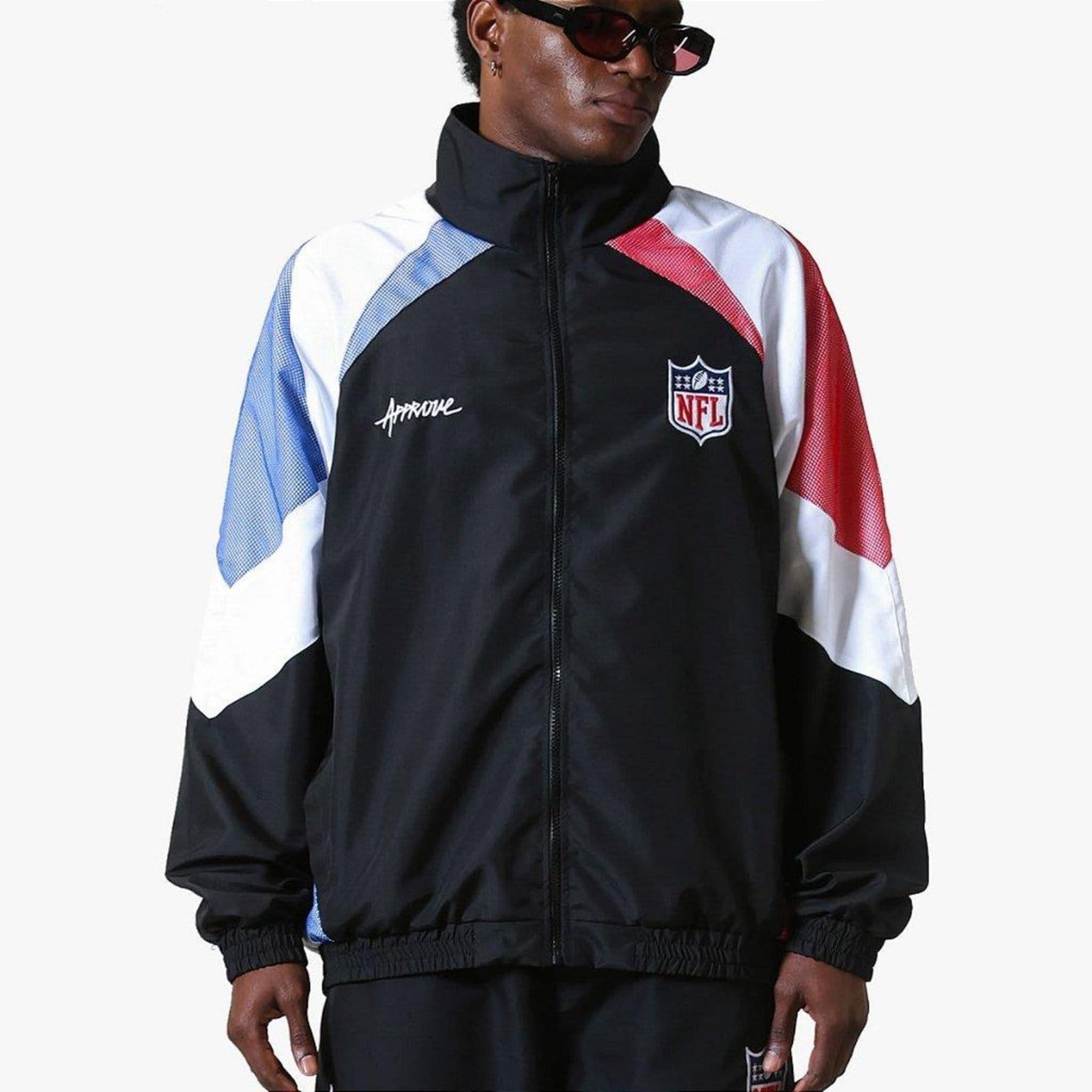 Jaqueta Corta Vento Treinador Approve x NFL II Preta