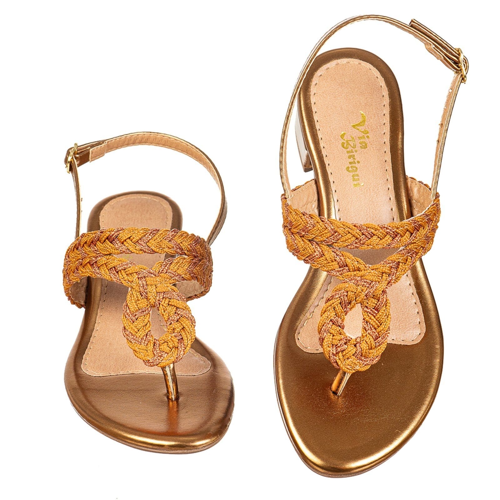 Vista 2 Sandália Feminina Via Birigui Saltinho de Trisse VIA BIRIGUI bronze