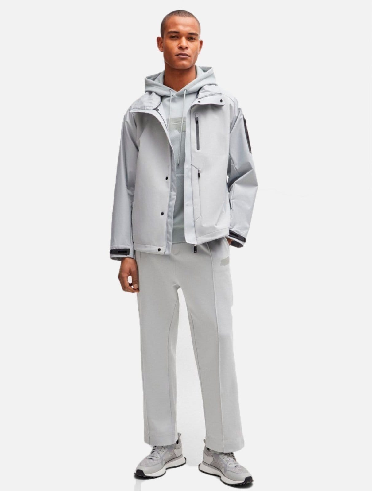 Vista 2 Moletom Hugo Boss Soorley Regular Claro Hugo Boss cinza