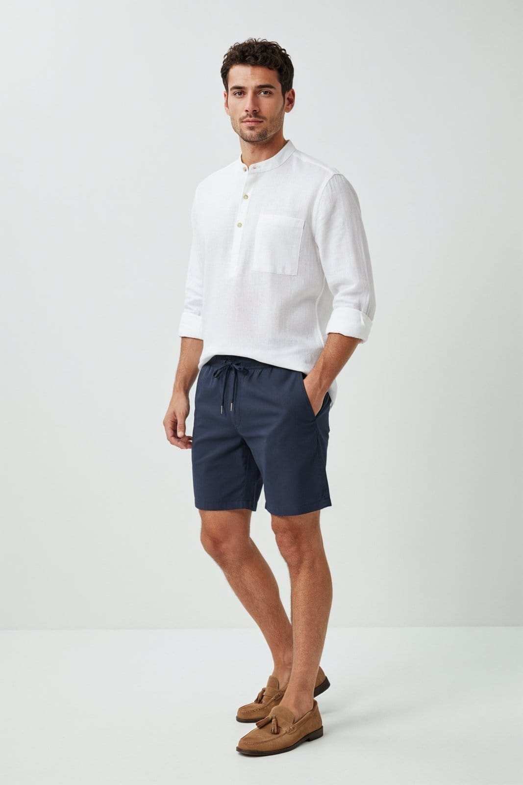 Short Cós Elástico Traymon - Marinho