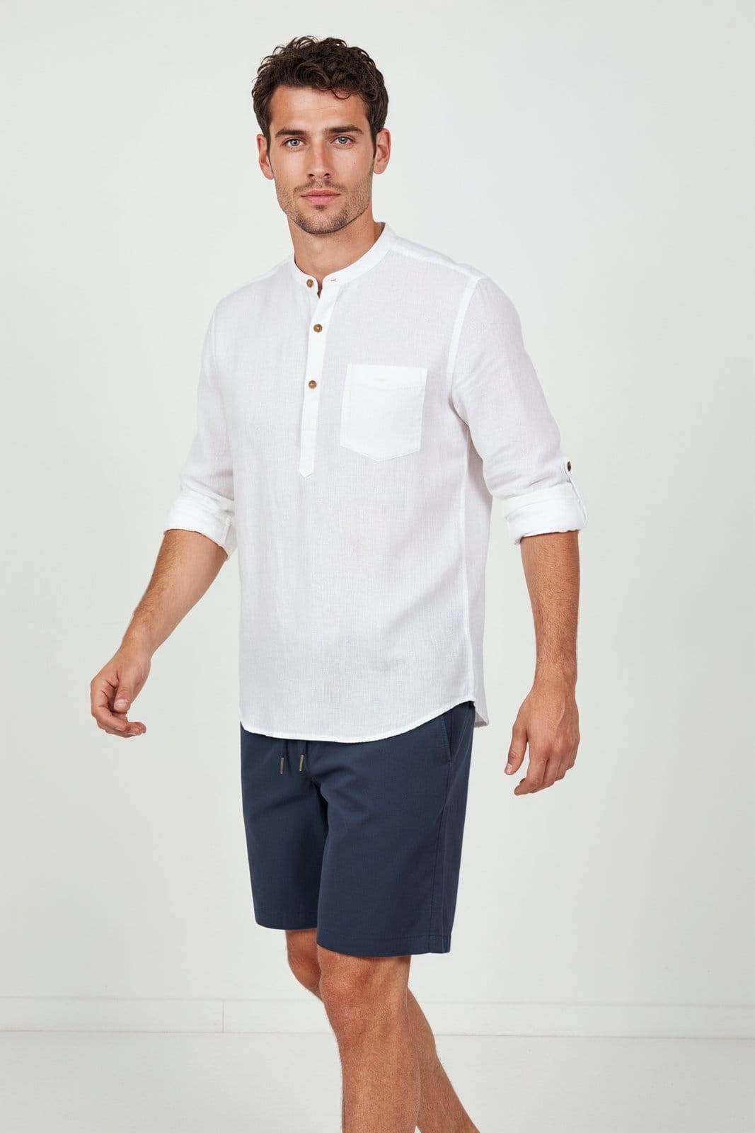 Vista 2 Short Cós Elástico Traymon - Marinho - Xgg Traymon azul marinho