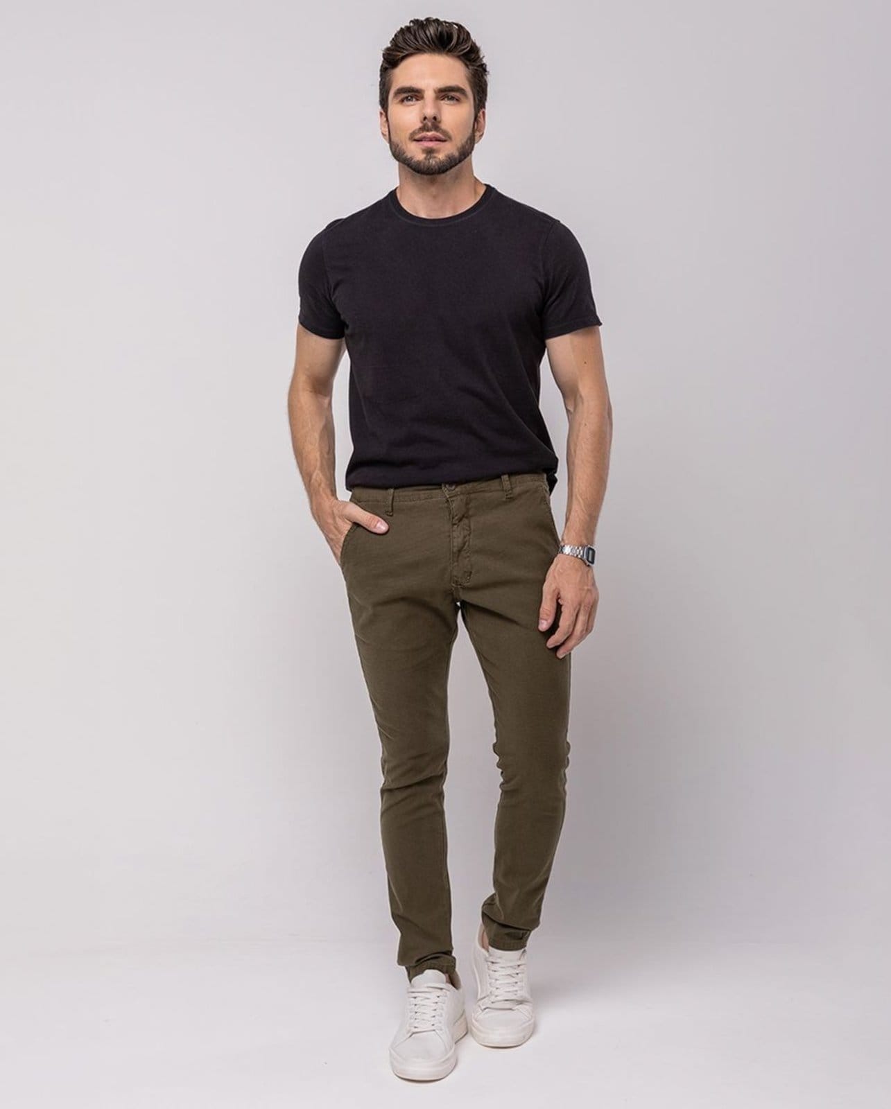 Calça Sarja Chino Masculina Básica 22938