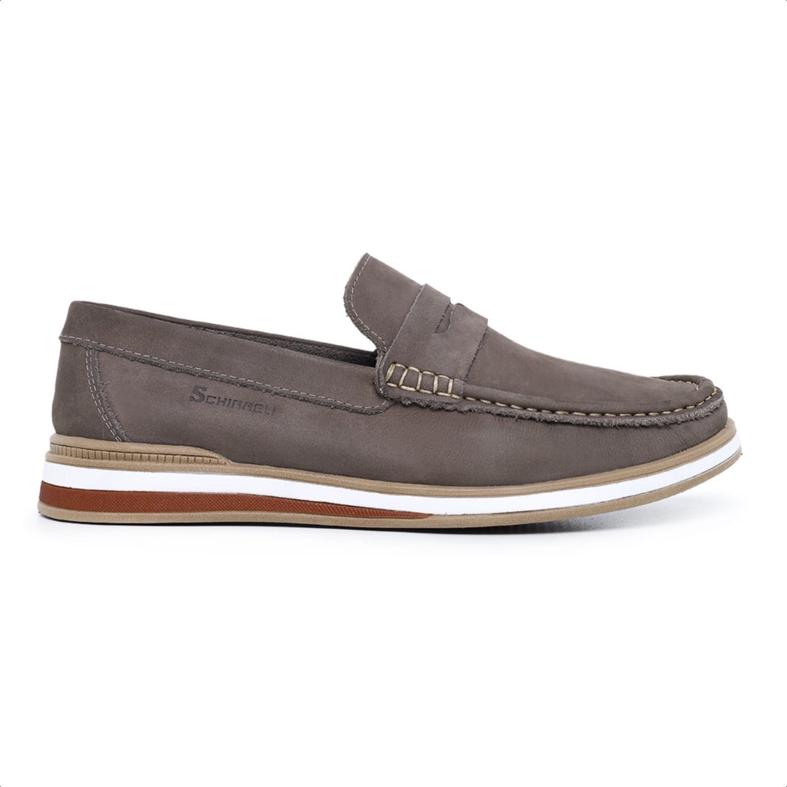 Mocassim Masculino De Couro Dockside Macio Moderno Casual Schiareli 2024