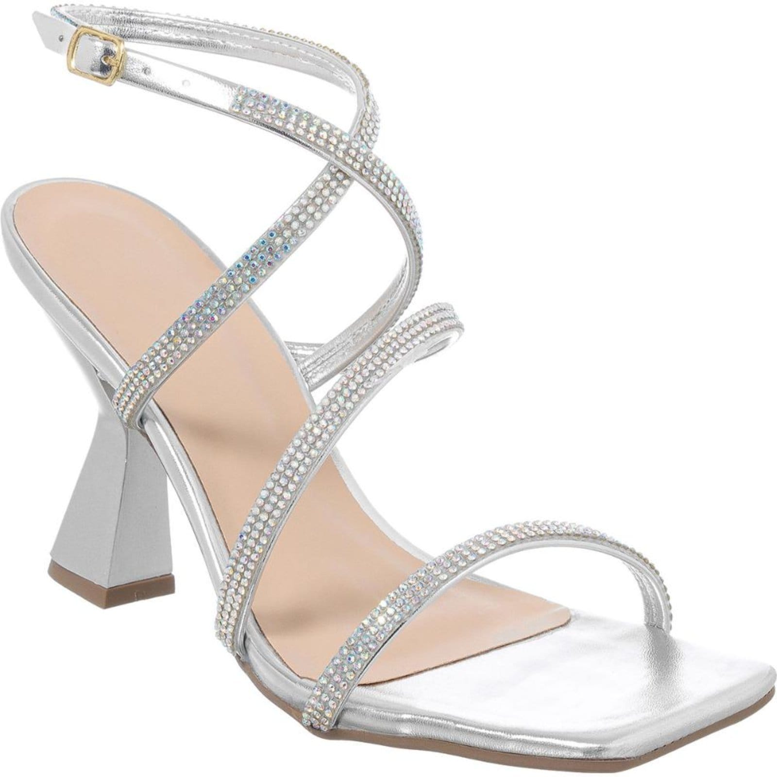 Sandália Feminina Salto Brilho Strass Promoção
