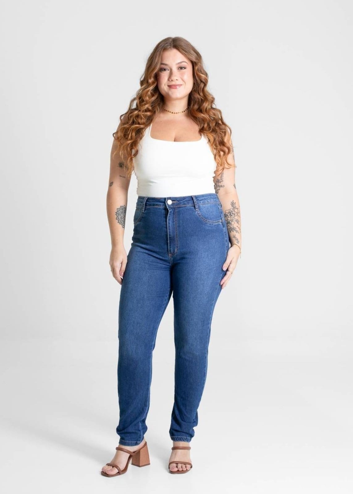Vista 2 Calça Jeans Sawary Plus Size - 280946 Sawary azul