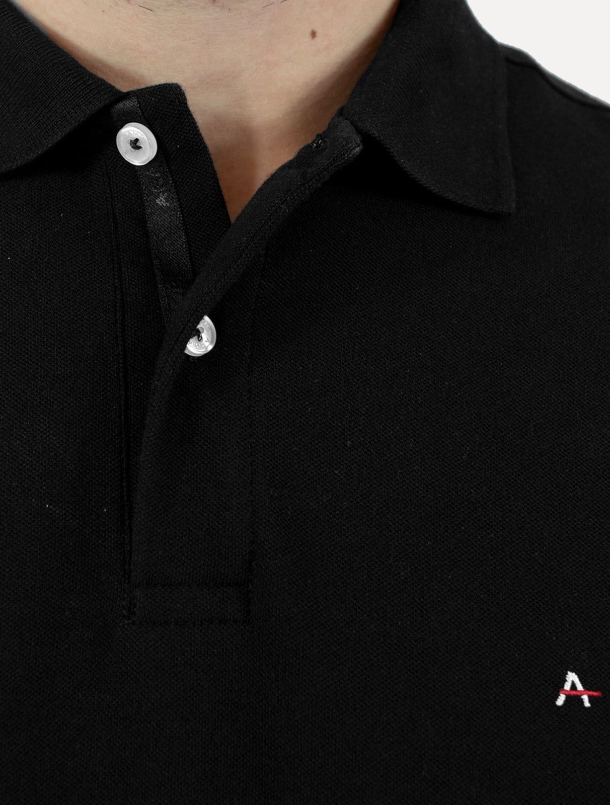 Vista 2 Polo Aramis Masculina Piquet Inner Detail Dark Preta Aramis azul marinho