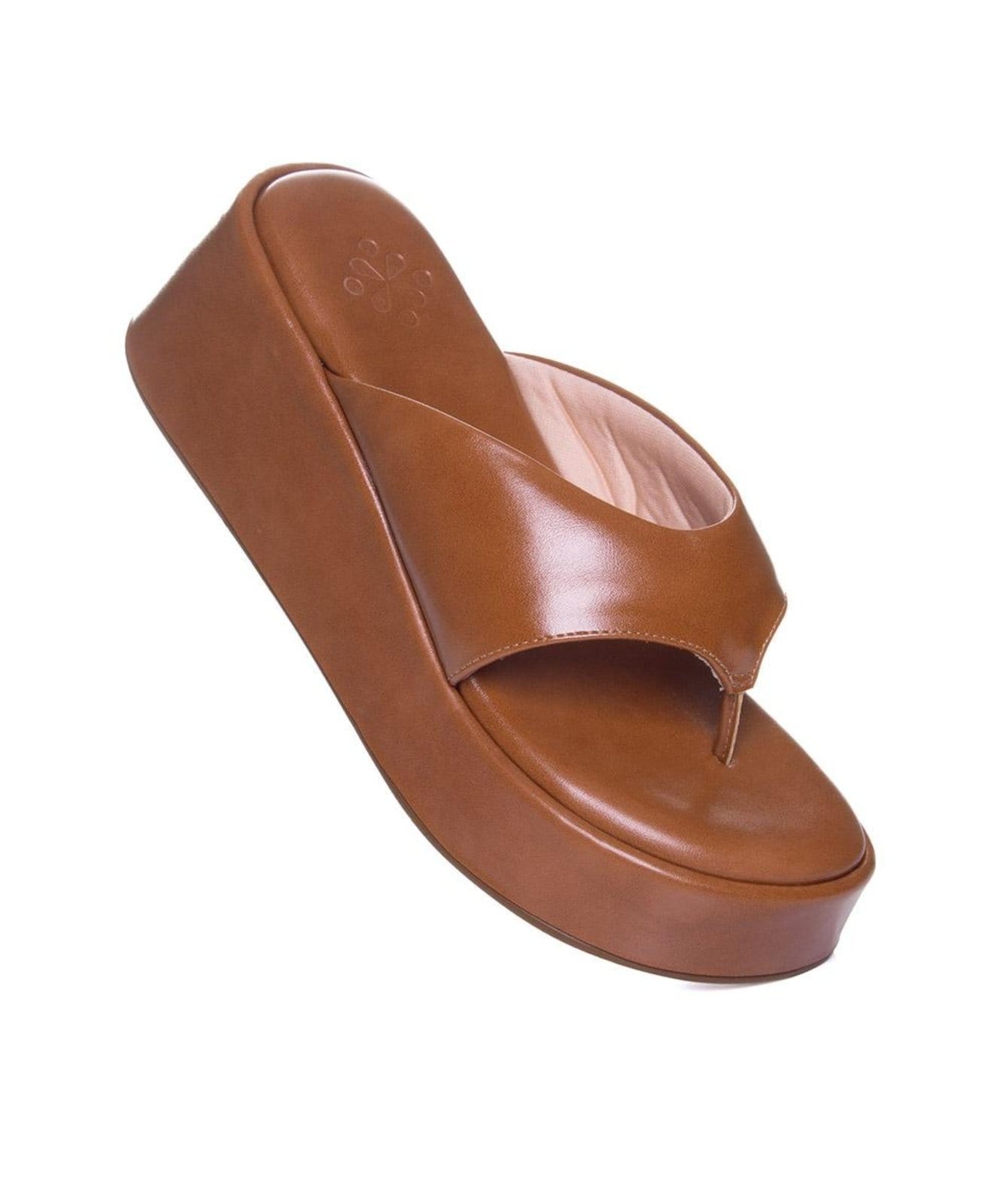 Vista 2 Tamanco Anabela Pixolé Salto Médio Caramelo Pixolé incolor