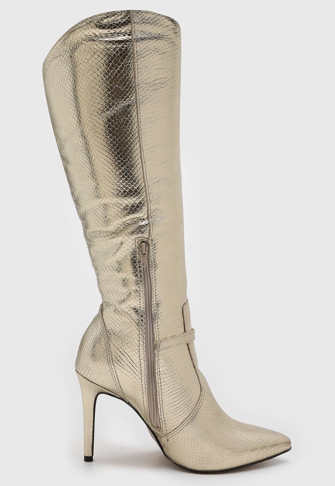 Vista 2 Bota Bottero Cano Longo Dourada Bottero dourado