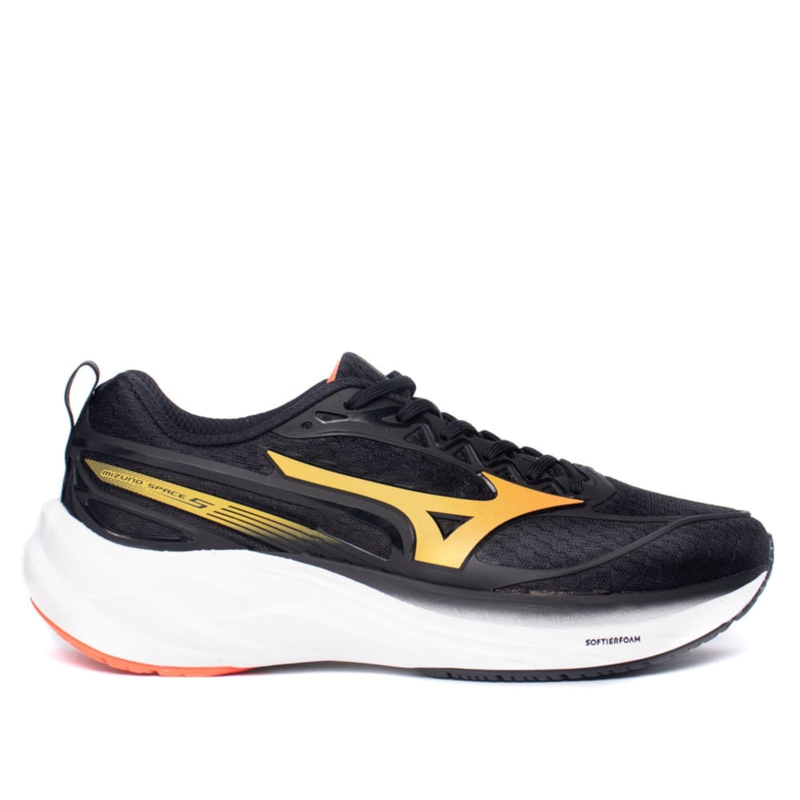 Vista principal Tênis Masculino Mizuno Space 5 Laranja Mizuno preto