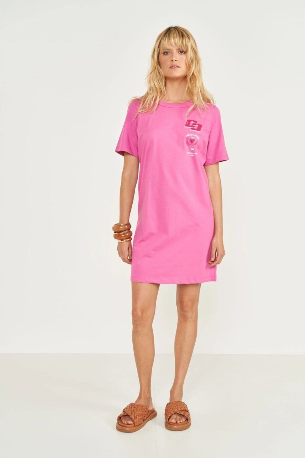Vestido T-shirt Com Logo Colcci Mon Amour