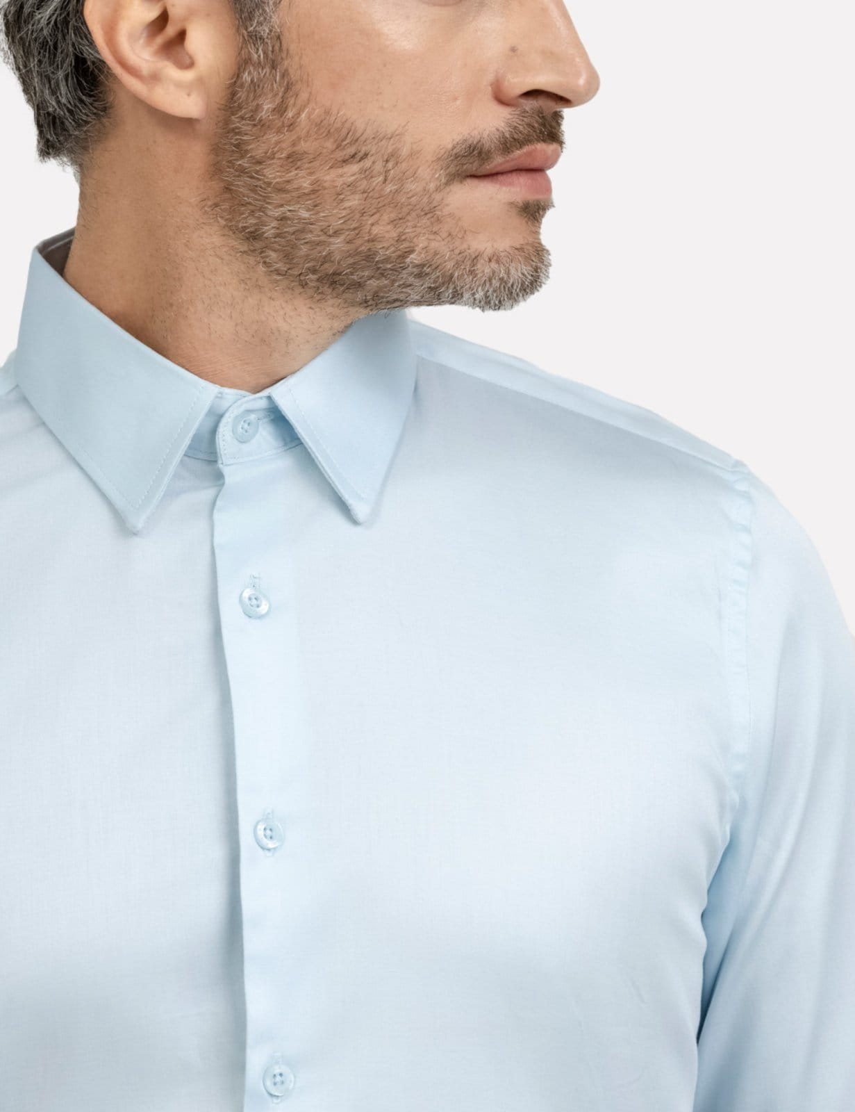 Vista 2 Camisa K&J Black Regular Social Cetim ML Azul CL King E Joe azul black