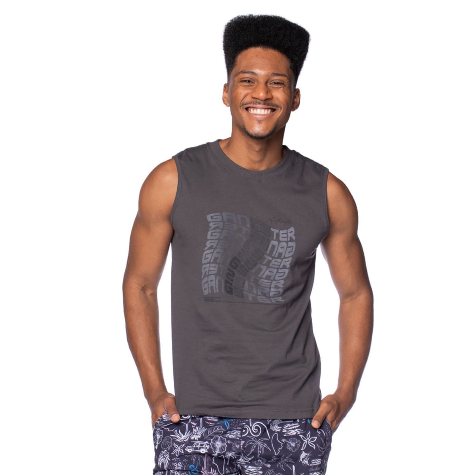 Regata Masculina Gangster Estampa Degradê