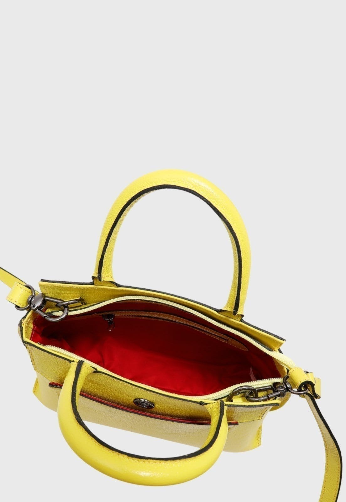 Vista 2 Bolsa de Couro Transversal Mariart Mini Rubi Citrus Mariart verde