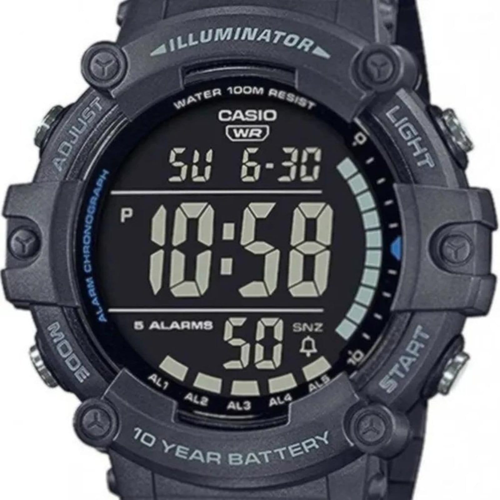 Vista 2 Relógio Casio Standard AE-1500WH-8BVDF-SC Casio azul marinho