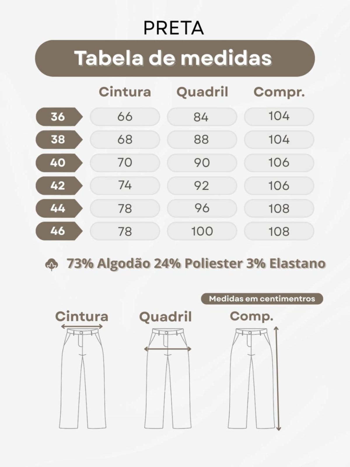 Vista 2 Calça Crawling Sarja Preta Skinny Feminina Crawling preto