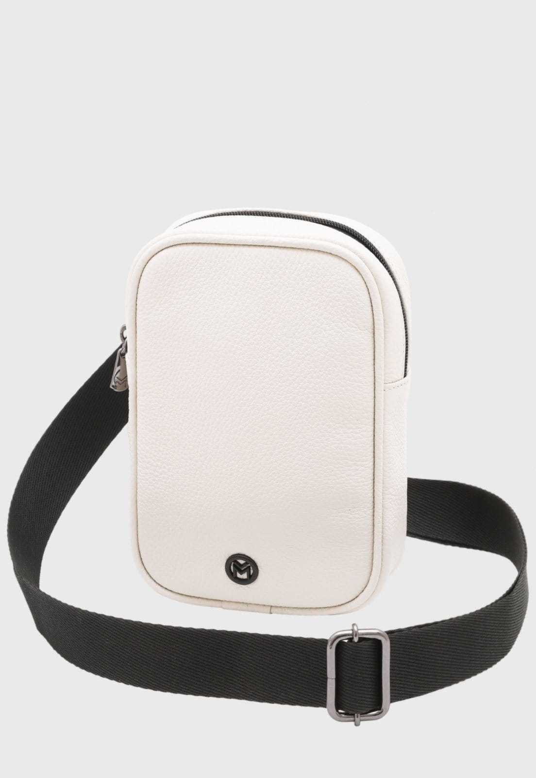 Bolsa Crossbody de Couro Mariart Lolla Pop Off White