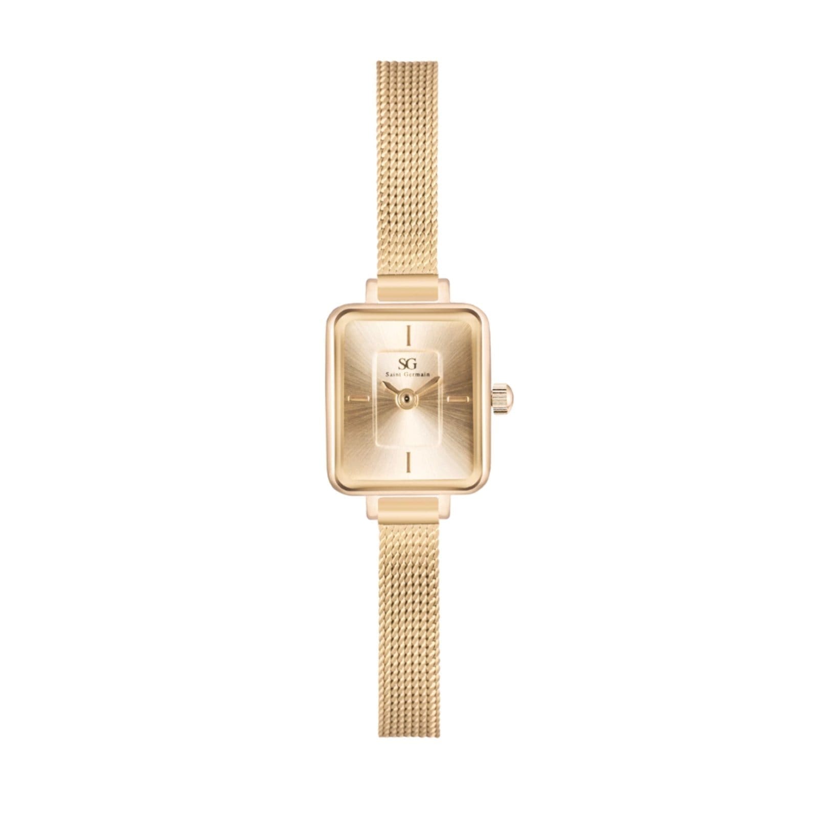 Relógio Feminino Saint Germain Quadrado Dourado Square Mini Chelsea Full Gold