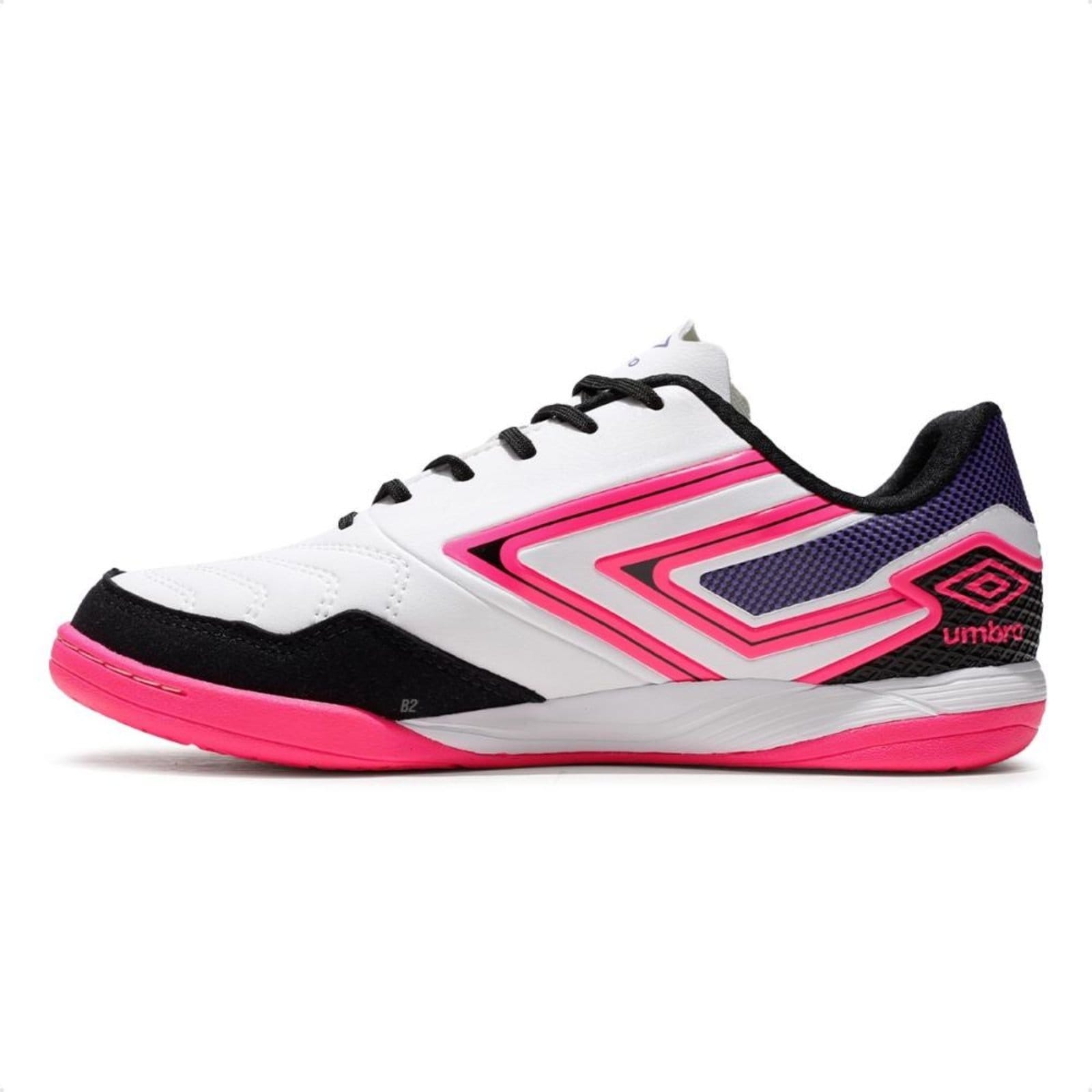 Vista 2 Chuteira Futsal Umbro Pro 5 Bump Club Masculina Umbro branco