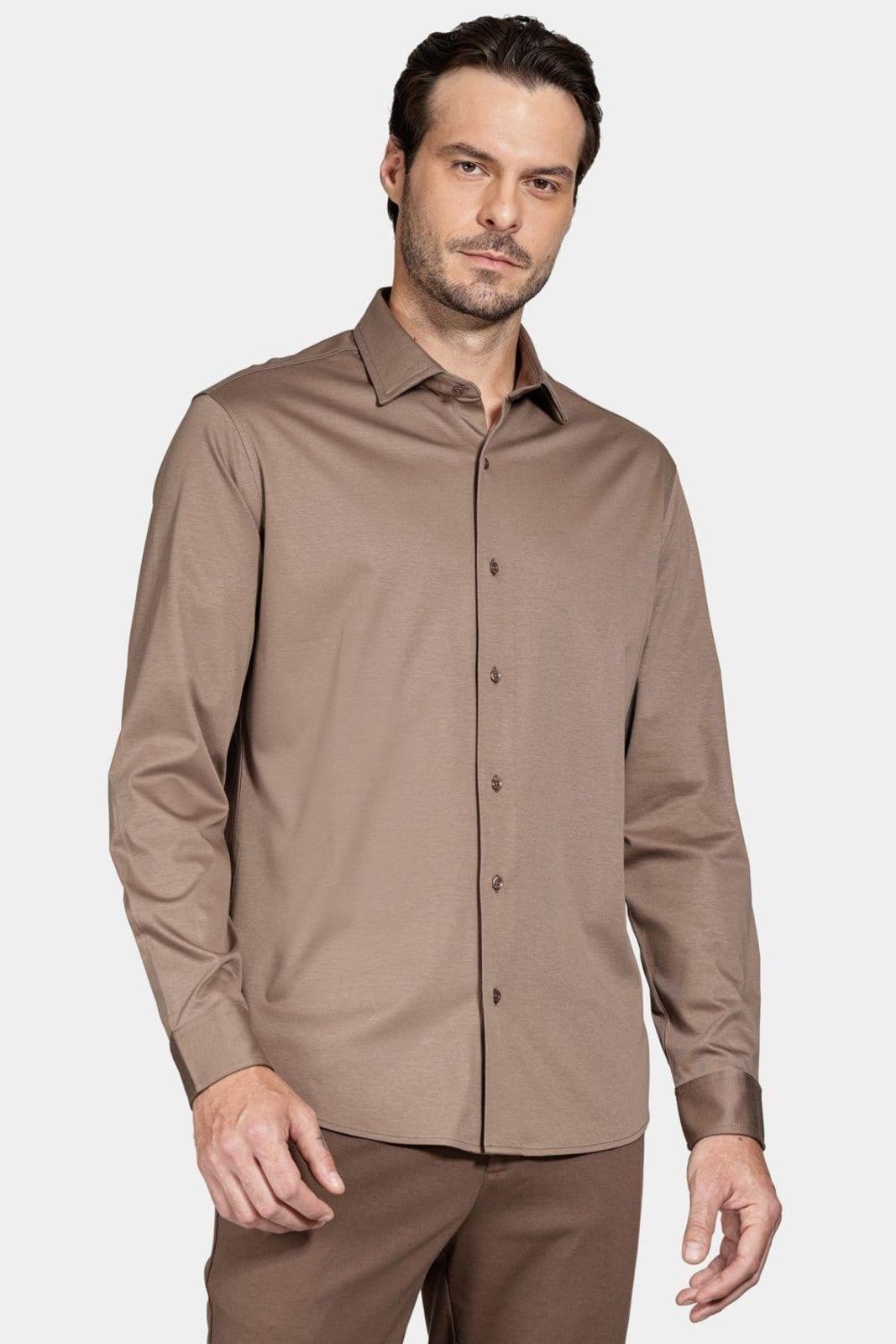 Camisa Aramis Manga Longa Slim Algodão Seda Charuto