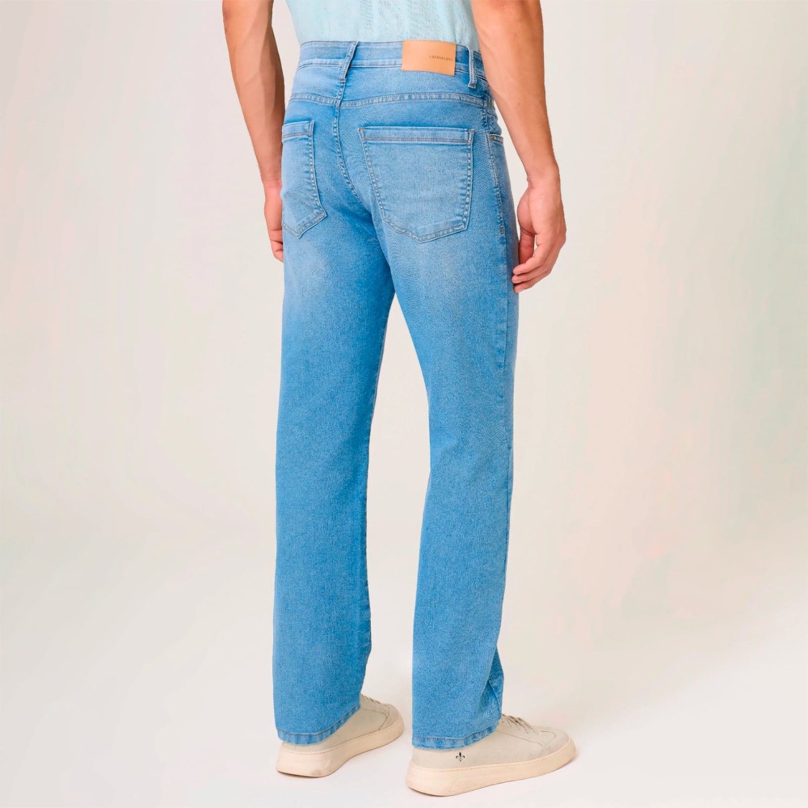 Vista 2 Calça Jeans Dudalina Right Delave Ve26 Masculino Dudalina azul