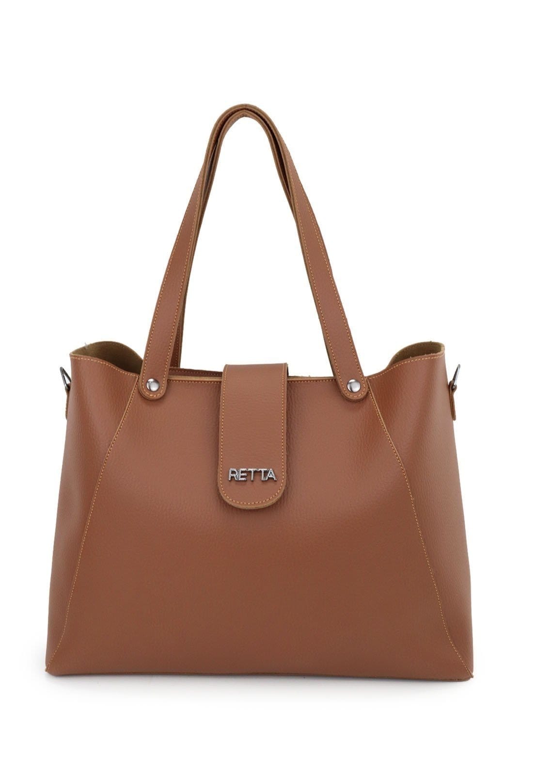 Vista 2 Bolsa Feminina Sacola Transversal Retta Oficial Retta Oficial caramelo