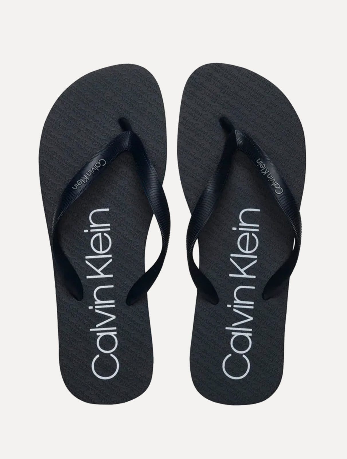 Vista 2 Chinelo Calvin Klein Swimwear Silk Basic Grey Logo Azul Marinho Calvin Klein azul marinho grey