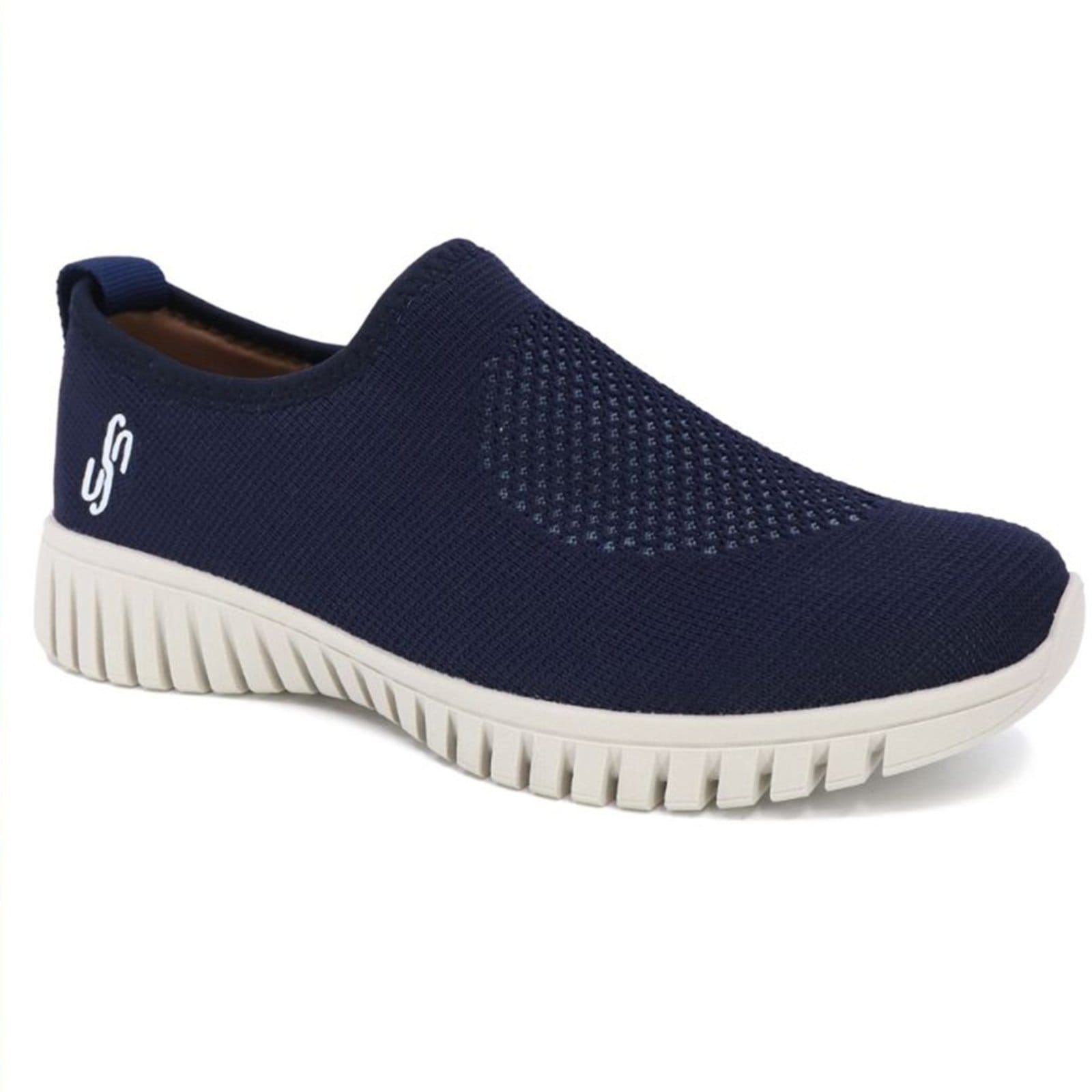 Tênis Feminino Usaflex Slip-on Conforto Tricot AE2208 New Blue - Perola