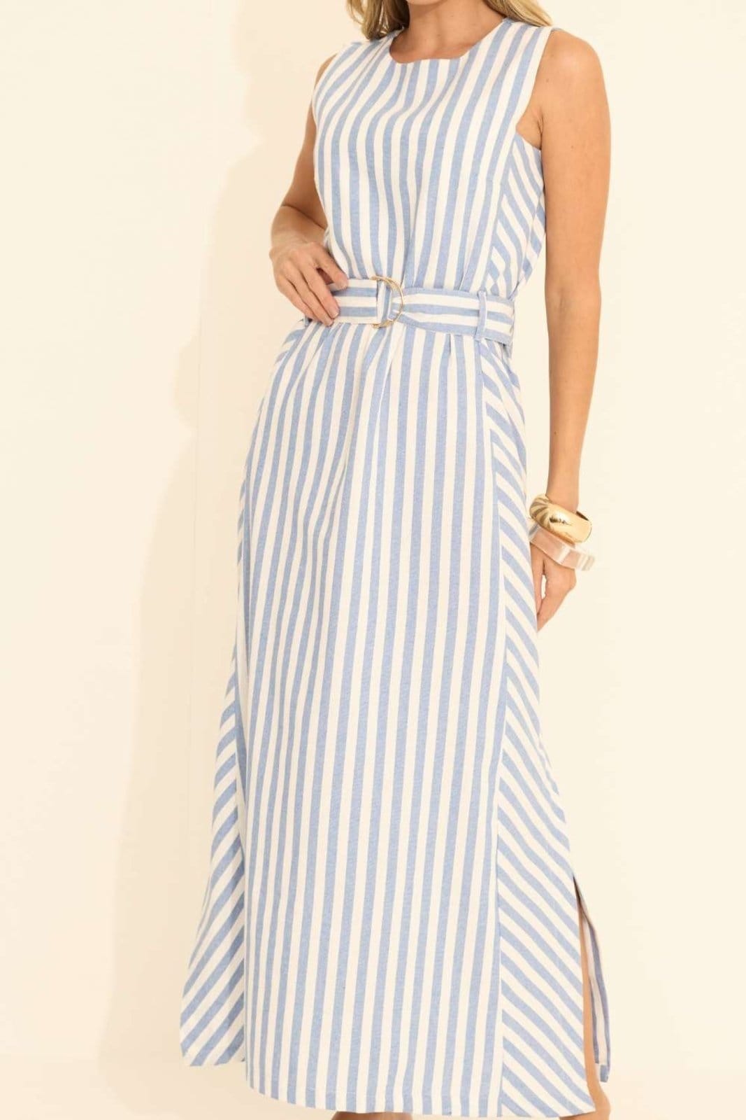 Vista 2 Vestido Vanibele Listrado Vanibele azul/listrado azul