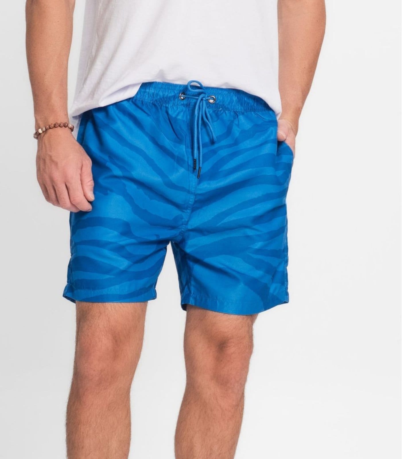 Vista 2 Bermuda Masculina Microfibra Estampada Rovitex Rovitex azul