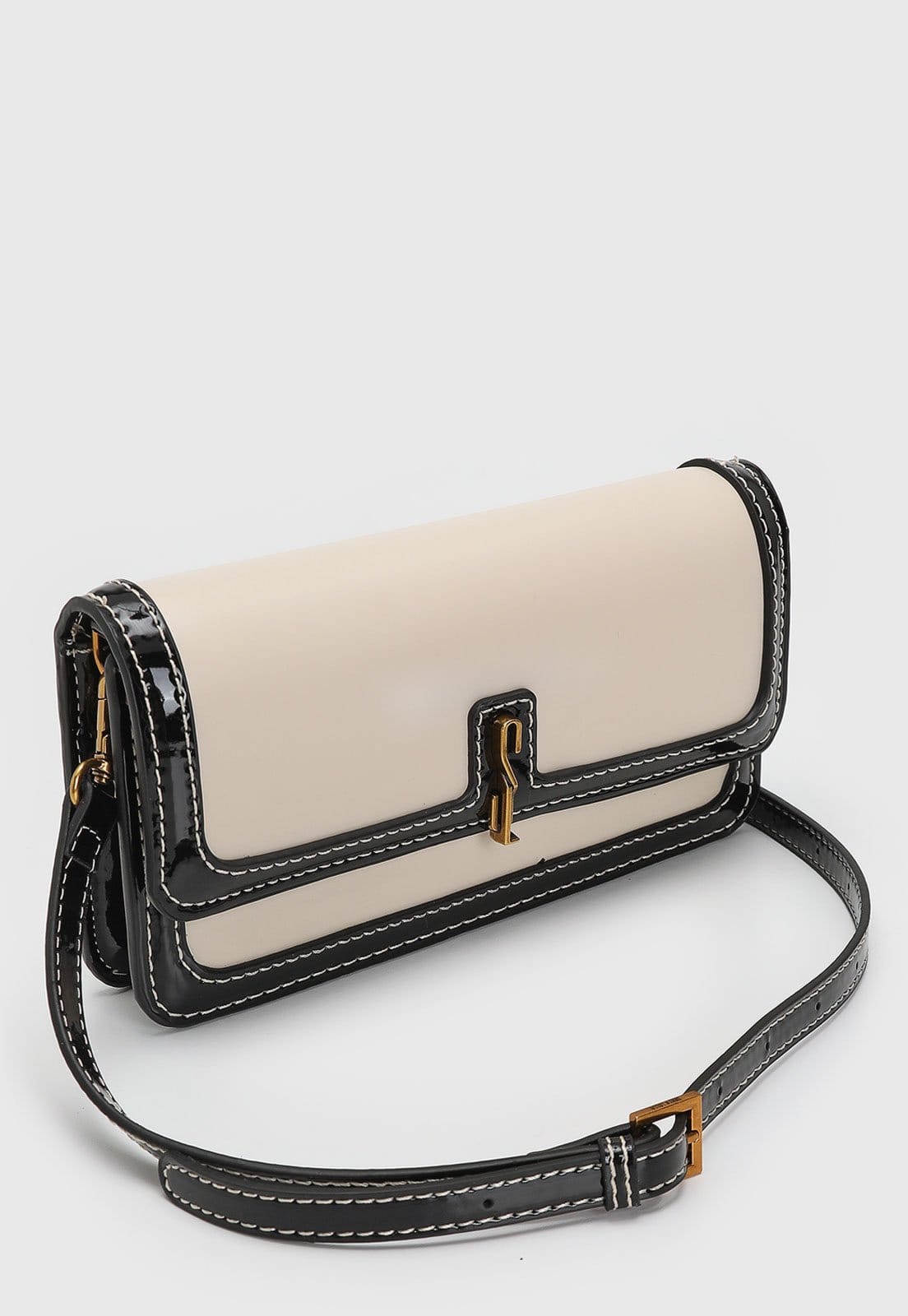 Bolsa Transversal Santa Lolla Alça Ajustável Off-White - 2